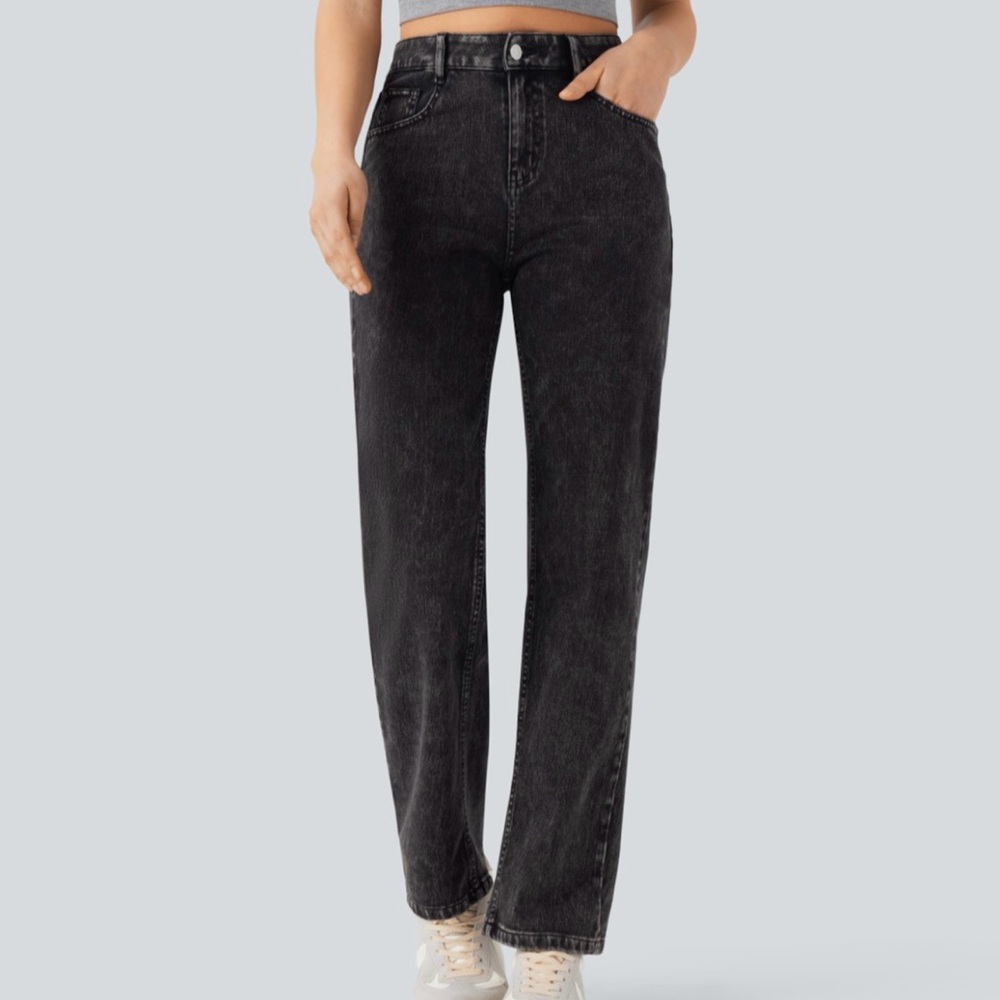 HALARA Charcoal Straight Leg Jeans